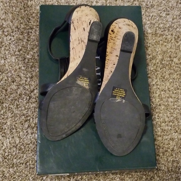 Ralph Lauren Brown Leather Wedges - Picture 3 of 4